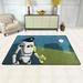 XMXY Police Robot Patrol Area Rugs Doormat Outdoor Entrance Facecloth Non-slip Floor Mat Rug for Living Room Kitchen Sink Area Indoor 72 x48