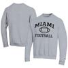 Men's Champion Gray Miami University RedHawks Football Powerblend Pullover Sweatshirt