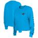 Women's New Era Blue Carolina Panthers Thermal Crop Long Sleeve T-Shirt