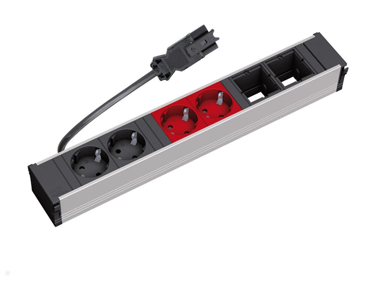 Bachmann CONI Modulträger, 4x Steckdose davon 2x rot, 2x CM (912.025) Image