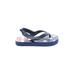 Old Navy Sandals: Blue Stripes Shoes - Kids Boy's Size 7