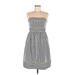 London Times Casual Dress - A-Line Square Sleeveless: Black Print Dresses - Women's Size 6
