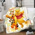 DDONVG Winnie The Pooh Blanket 150 x 200 cm Cartoon Cuddly Blanket Children's Baby Blanket Fleece Blanket Sherpa Sofa Throw Blanket Bedspread (1,150 x 200 cm)