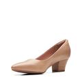 Clarks Teresa Step Womens Low Heeled Court Shoes 4 UK Warm Beige