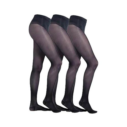 „Feinstrumpfhose CAMANO „“Strumpfhose 3er Pack““ Gr. 38/40, blau (navy) Damen Strumpfhosen Feinstrumpfhosen“