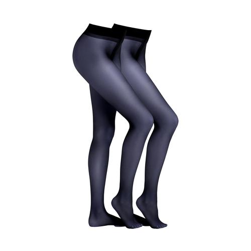 „Feinstrumpfhose CAMANO „“Strumpfhose 2er Pack““ Gr. 42/44, blau (navy) Damen Strumpfhosen Feinstrumpfhosen“