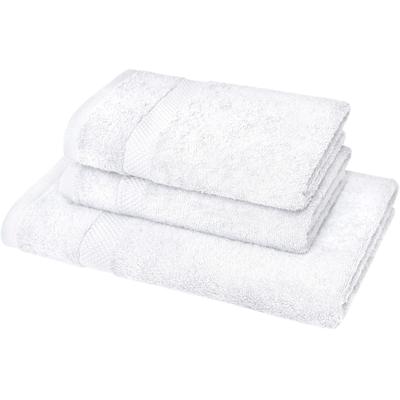 Handtuch Set DYCKHOFF "Planet", weiß, 3 tlg., Walkfrottier, Walkfrottier, Obermaterial: 100% Baumwolle, Handtuch-Sets, 2 Handtücher (50x100cm), 1 Duschtuch (70x140cm) Image
