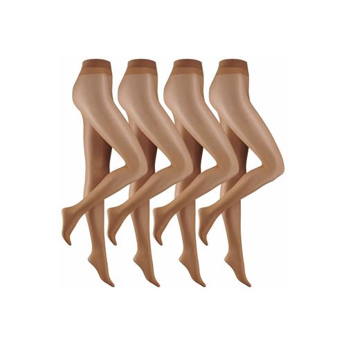 "Feinstrumpfhose CAMANO ""Strumpfhose 4er Pack"" Gr. 42/44, beige (make up) Damen Strumpfhosen Feinstrumpfhosen"