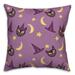 Designs Direct Creative Group Cat Moon Stars & Hats Pattern Throw Pillow Polyester | 16 H x 16 W x 1.5 D in | Wayfair 7638-BA1