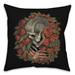 Designs Direct Creative Group Skeleton Rose Wrap Throw Pillow Polyester | 18 H x 18 W x 1.5 D in | Wayfair 7638-BI2