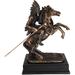 Ebros Gift Ebros Native Tribal Hero Warrior Chief On A Rearing Horse Statue Resin in Brown/Gray | 11.25 H x 10 W x 4.25 D in | Wayfair