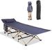 LUCKYREMORE Folding Sleeping Cots w/ Pillow Side Pocket in Blue | 19.7 H x 25.6 W x 73 D in | Wayfair KM0026