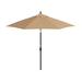 Arlmont & Co. 9-Foot Octagonal Stone Black Aluminum Market Patio Umbrella w/ Crank & Tilt In Olefin Metal | 101 H x 108 W x 108 D in | Wayfair