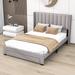Latitude Run® Choo Queen Drawer Velvet Platform Bed Upholstered/Velvet in Gray | 45 H x 64 W x 84 D in | Wayfair B24382575CB444DF985A7B3A0A1BD2EF