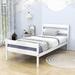 Red Barrel Studio® Emraan Twin Size Platform Bed w/ Headboard & Footboard Upholstered/Velvet, Wood in White | 35 H x 41 W x 79 D in | Wayfair