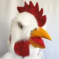 Masque de Coq Jetable en Latex Accessoire de Cosplay Tête d'Animal Carnaval Halloween Nouveauté