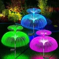 Double Solar Jellyfish Light 7 Colors Solar Garden Lights LED Fiber Optic Lights Outdoor Waterproof