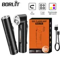 BORUiT V5S High Bright Small EDC LED Flashlight Type-C Rechargeable Lamp With UV Light Work