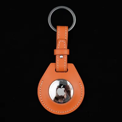 For Apple Air Tag Case Genuine Leather Case For Airtag Keychain Accessories Airtags Holder Luxury Authentic Leather