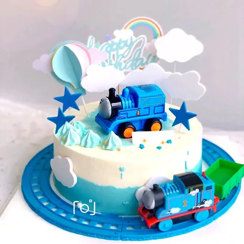Kleiner Zug Kuchen Topper alles Gute zum Geburtstag Party Dekor Kinder verfolgen Eisenbahn Party