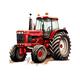 Bügelbild, Bügelmotiv, Trecker, Traktor roter Trecker, roter Traktor, Bauernhof