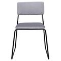 Lot de 2 chaises modernes en velours gris clair