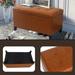 Adeco Rectangular Storage Ottoman Faux Leather Bench Lift-top Footrest
