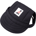 Dog Hat Sun Hat Baseball Cap for Small Medium Large Dogs Baseball Cap with Ear Holes Adjustable Sun Protection Hats - Black