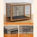 Dog Crate Furniture, Side End Table, Heavy-Duty Dog Cage with Multi-Purpose Removable Tray, Double-Door Dog House