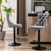 Adjustable Bar Chairs Swivel High Stool Kitchen Chair for Home Pub (Set of 2)