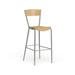 Metal Restaurant Barstool - Wood Back & Seat - 16.5"W x 21.5"D x 43"H - 16.5"W x 21.5"D x 43"H