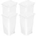 NUOLUX 4pcs Creative Desk Trash Can Trash Container Garbage Can Plastic Pencil Makeup Brush Holder