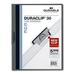 1 PK Durable DuraClip Report Cover Clip Fastener 8.5 x 11 Clear/Graphite 25/Box (220357)
