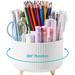 CHUANK Desk Pencil Holder 5 Slots 360Â° Rotating Pen Organizer Desk Storage Stationery Supplies Pencil Cup Desk Accessories for Office School Home Art Supplies