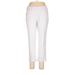 Adidas Casual Pants - Super Low Rise Straight Leg Boyfriend: White Bottoms - Women's Size Large