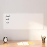 Anself Wall Mounted Magnetic Whiteboard Tempered Glass Chalkboard Hanging Dry Erase White Board Chalk Board for Home Office School 39.4 x 15.7 Inches (L x H)