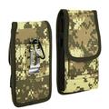 Luxmo Belt Holster Case Vertical Rugged Nylon [Card Slots & Pen Holder] Phone Carrying (Fits with Cases) Case Pouch for iPhone 15 Pro - Digital Camo