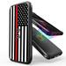 INFUZE Qi Wireless Portable Charger for iPhone 15 Pro External Battery (10000 mAh 18W Power Delivery USB-C/USB-A Ports) - Thin Red Line Flag