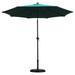 9 ft. Umbrella with LED Lights - Hunter Green