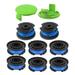 29252 29092 String Trimmer Replacement Spool Line for Greenworks 24V 40V 80V Cordless Trimmer(8 Spool 2 Cap)