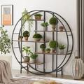 CITYLE Metal Plant Stand 5-Tier Multiple Plant Stand Flower Pot Stand Rack Plant Shelf Holder Bookcase Storage Rack for Indoor Home Decor Patio Lawn Garden Balcony Holder Black