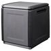 Anself Patio Storage Box 21.3 x20.9 x22.4 34.3 gal Dark Gray and Black