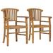 Walmeck Patio Chairs 2 pcs Solid Teak Wood