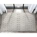 Well Woven Medusa Nord Modern Moroccan Light Grey 2 3 x 3 11 Indoor/Outdoor Flat-Weave Area Rug