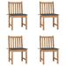 Htovila Patio Chairs 4 pcs with Cushions Solid Teak Wood