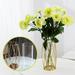 Vase Glass Flower Vase With Geometric Metal Stand C^rystal Clear Terrariums Planter Bud Glass Vase