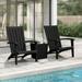 Aibecy Patio Adirondack Chairs 2 pcs Black Polypropylene