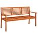 vidaXL 2-Seater Patio Bench 47.2 Solid Wood Eucalyptus