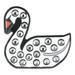 ReadyGolf: Swan Ball Marker Hat Clip with Crystals