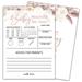 Baby PREDICTIONS and ADVICE Baby Shower Games Boho Floral Themed - 30 Game Card Set Baby Gender Reveal Party Game Baby Shower Party Decorations -008-014